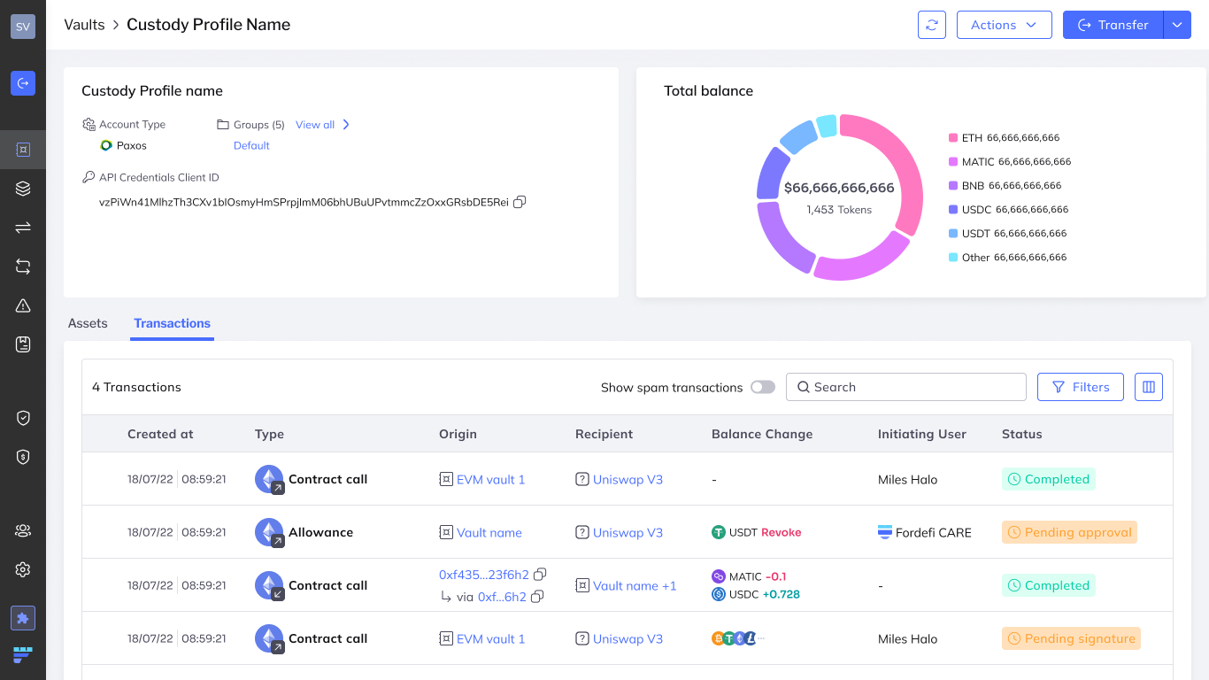 Custody vault page